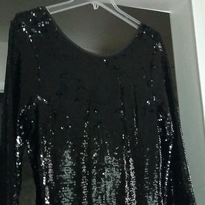 Black sequin dress from JustFab